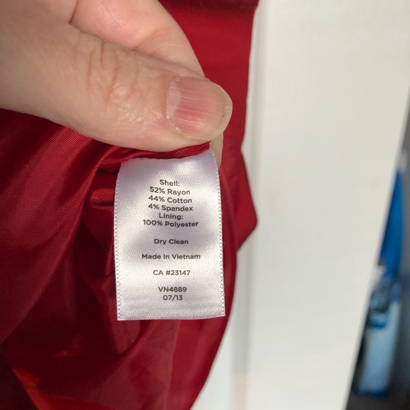 Talbots Dark Red A-Line Skirt Pleats - Picture 4 of 4